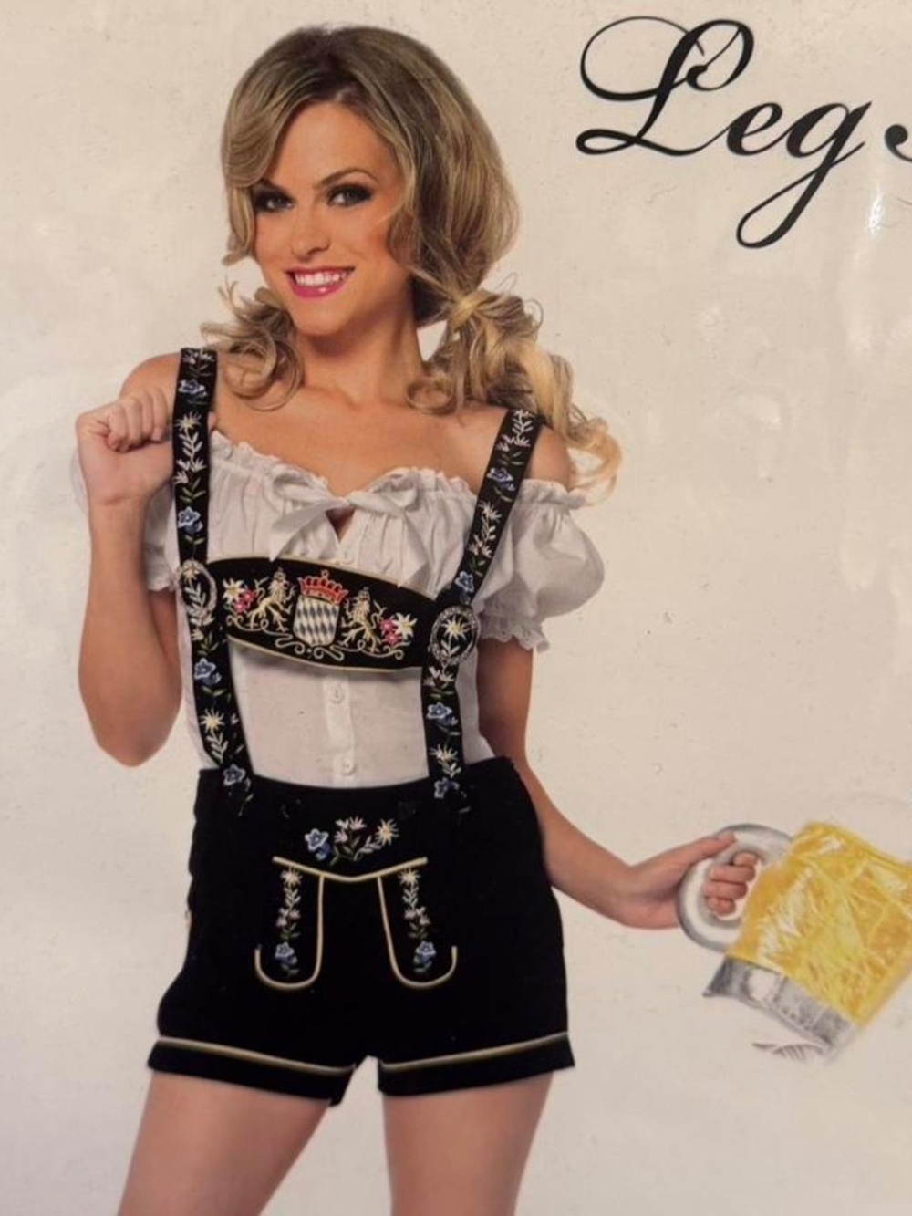 Leg Avenue Edelweiss Lederhosen Two Piece Oktoberfest Costume
